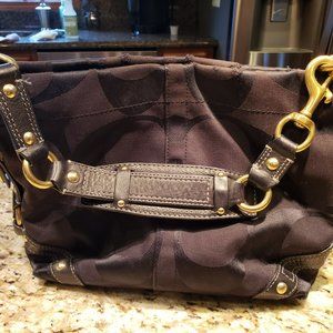 COACH Black Logo Cross Body Bag